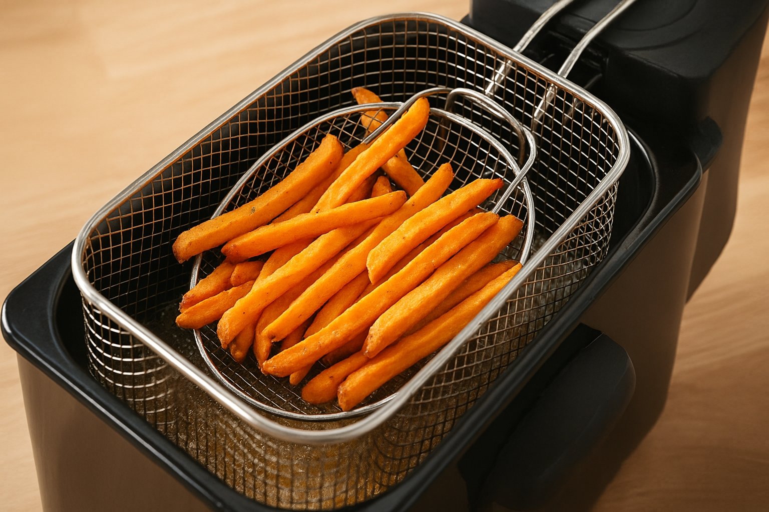 Temps de cuisson frite patate douce friteuse